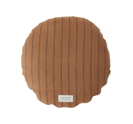 OYOY Kyoto Cushion Round Dark Caramel