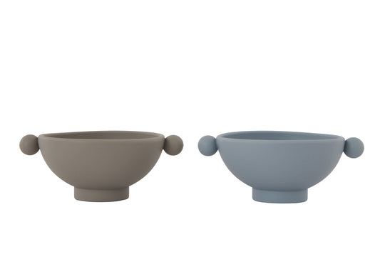 OYOY Tiny Inka Bowl 2pcs Dusty Blue