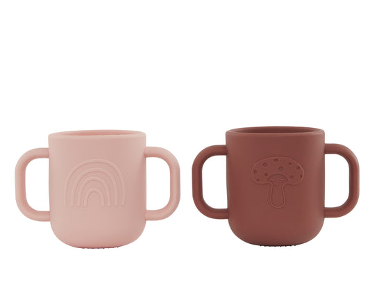 OYOY Kappu Cup 2pc coral-nutmeg