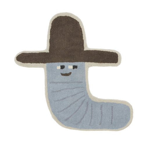 OYOY Calle Cowboy Kids Rug Blue 85cm