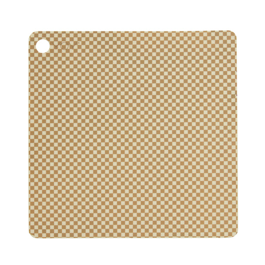 OYOY Placemat Checker 2pk Vanilla