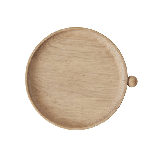 OYOY Inka Wood Tray Round Small Nature