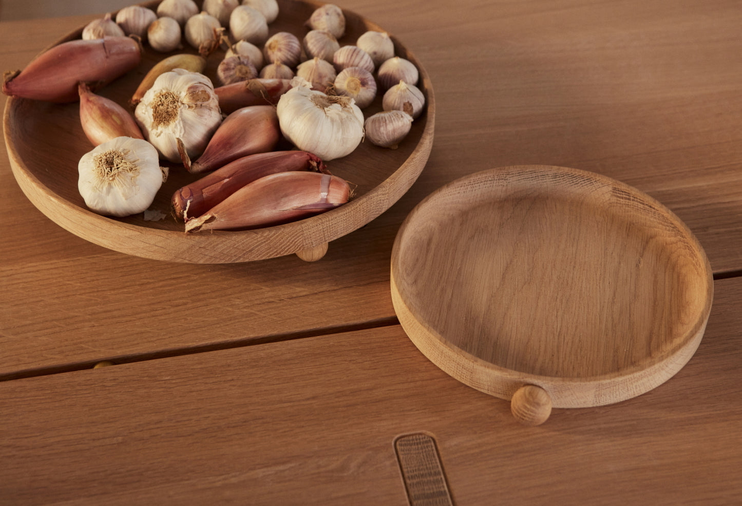 OYOY Inka Wood Tray Round Small Nature