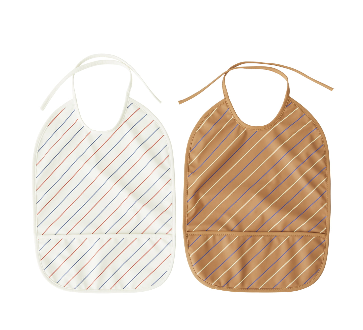 OYOY Striped Baby Bib Caramel 2pk