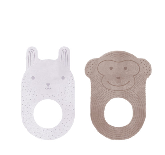 OYOY Ninka & Nelson Baby Teether 2pk