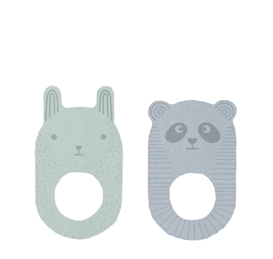 OYOY Ninka & Ling Ling Baby Teether 2pk