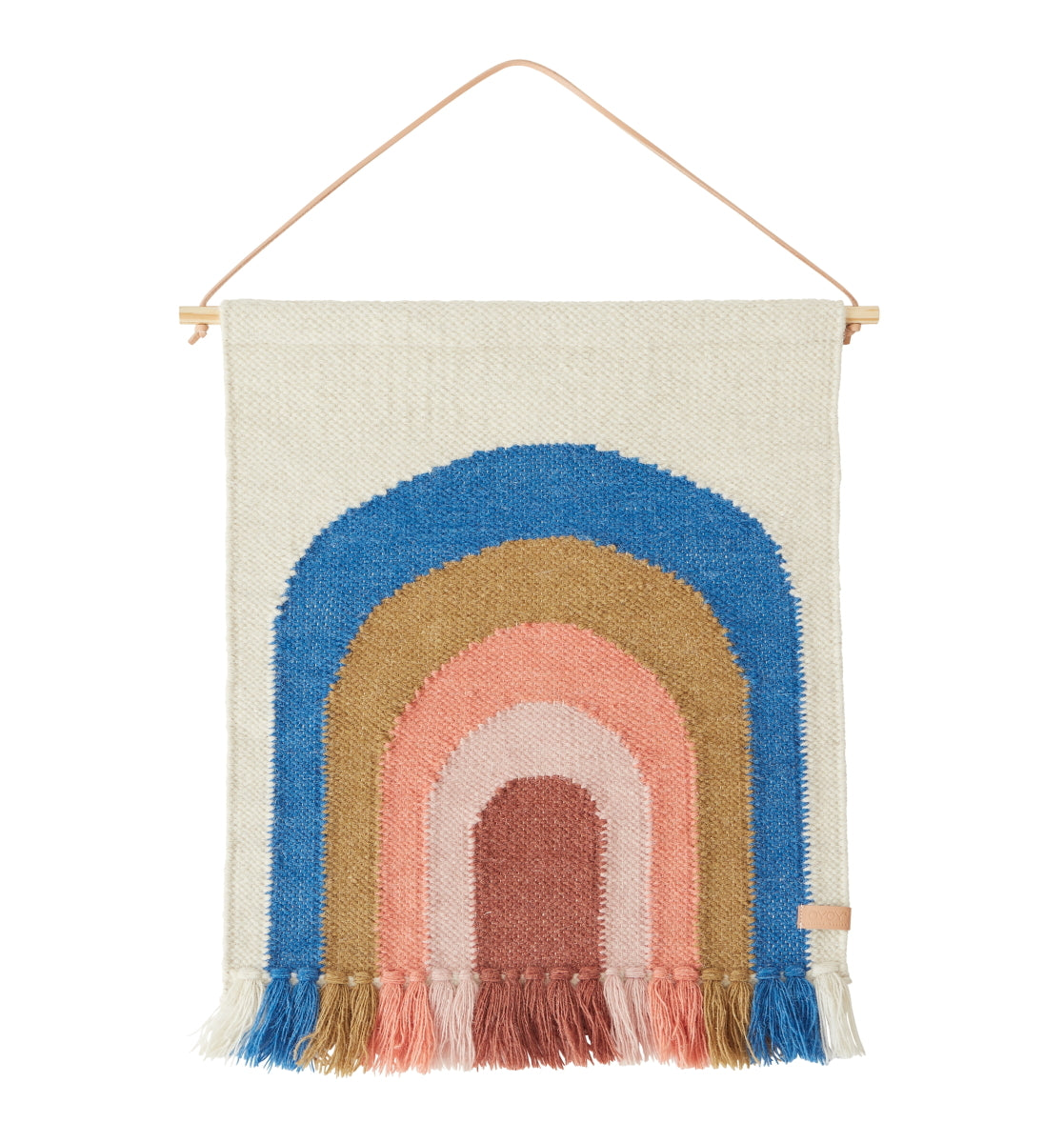 OYOY Rainbow Wool Wall Hanging Mini Blue