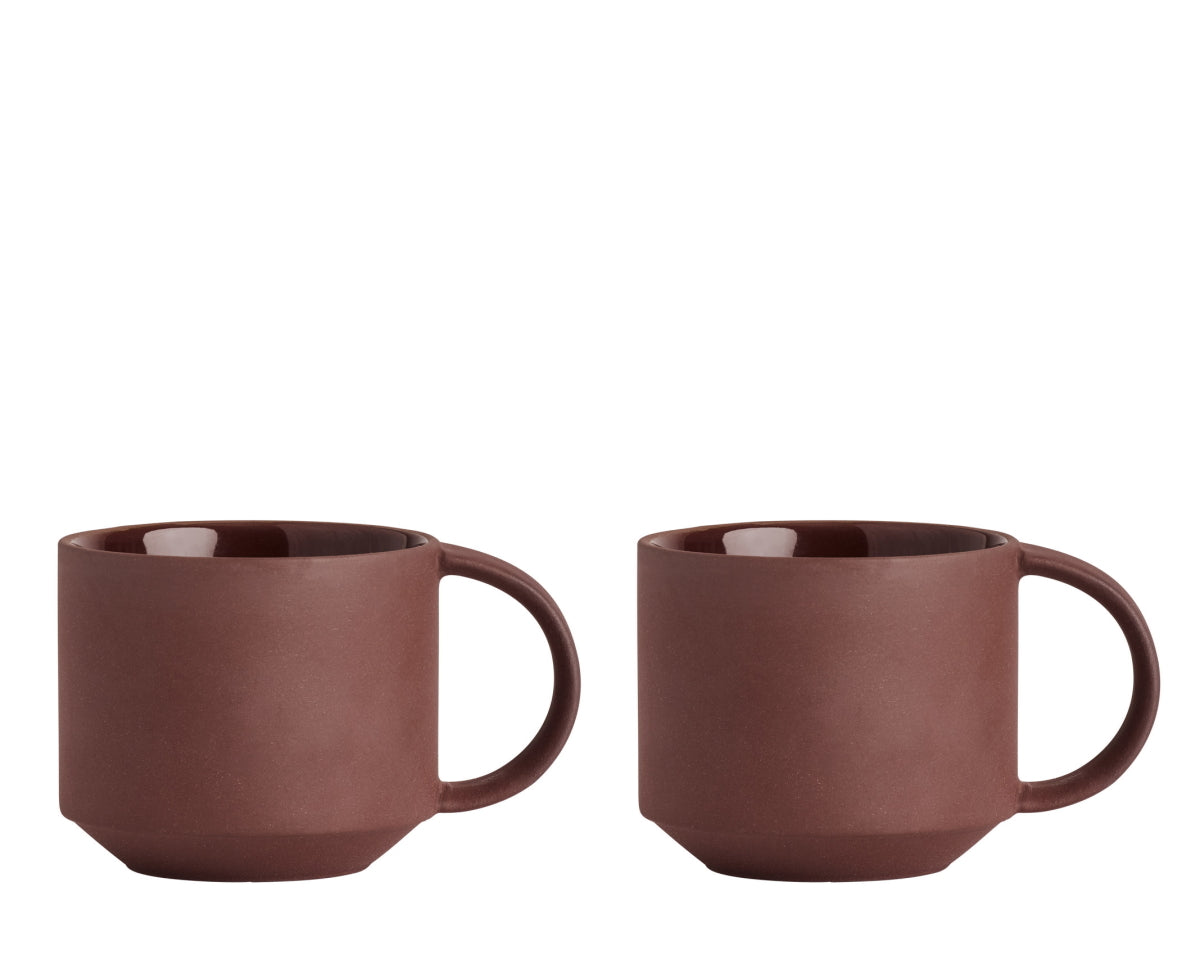 OYOY Yuka Ceramic Cup 2pk Brown