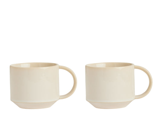 OYOY Yuka Ceramic Cup 2pk White