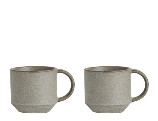 OYOY Yuka Ceramic Cup 2pk Stone