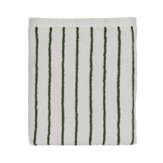 OYOY Raita Organic Cotton Hand Towel Offwhite-Green