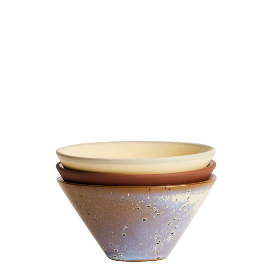 OYOY Yuka Bowl 3pcs dark terracotta