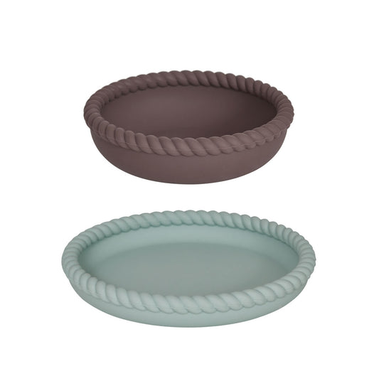 OYOY Mellow Plate & Bowl Mint-Choko