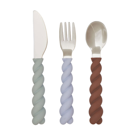 OYOY Mellow Cutlery Set Blue