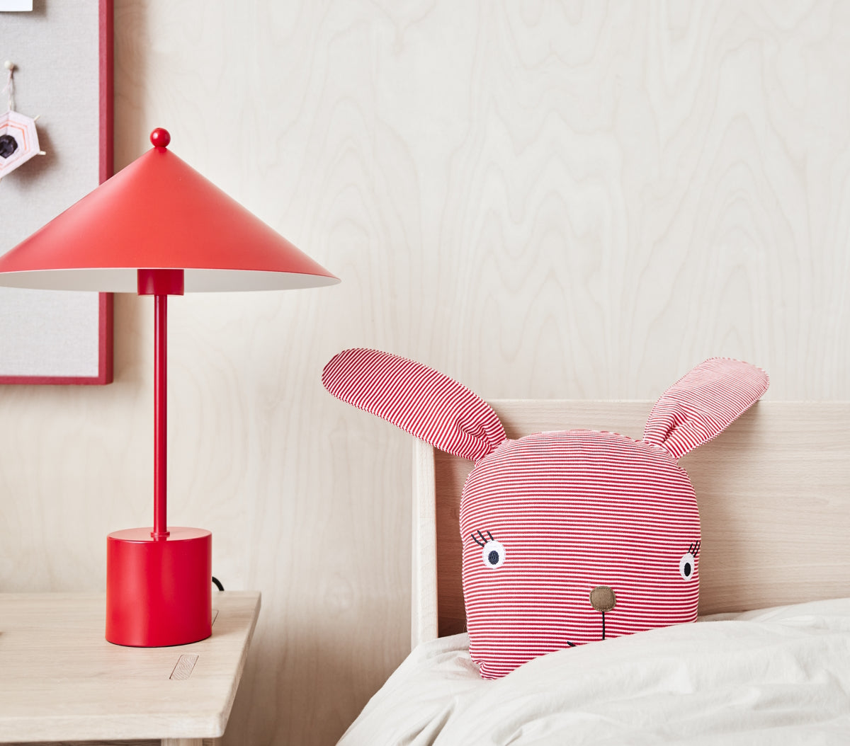 OYOY Rosy Rabbit Kids Cushion