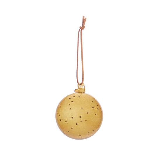 OYOY Natale Dot Glass Ball Amber