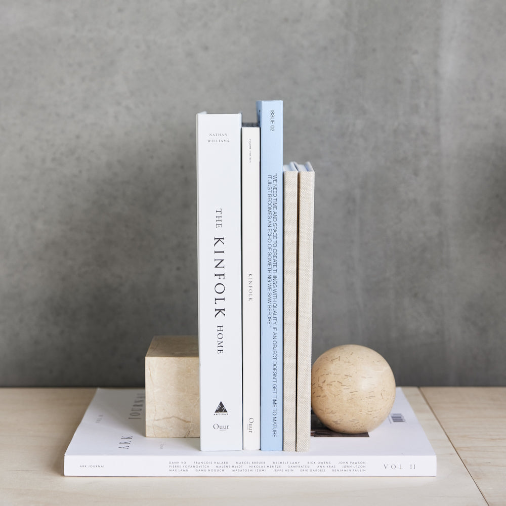 OYOY Savi Marble Bookend Round