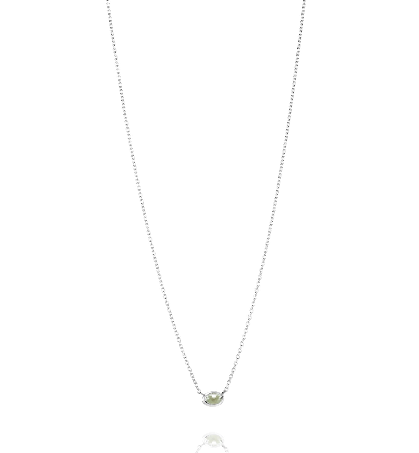 Love Bead Necklace Green Quartz