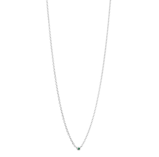 Efva Attling Micro Blink Necklace Green Emerald