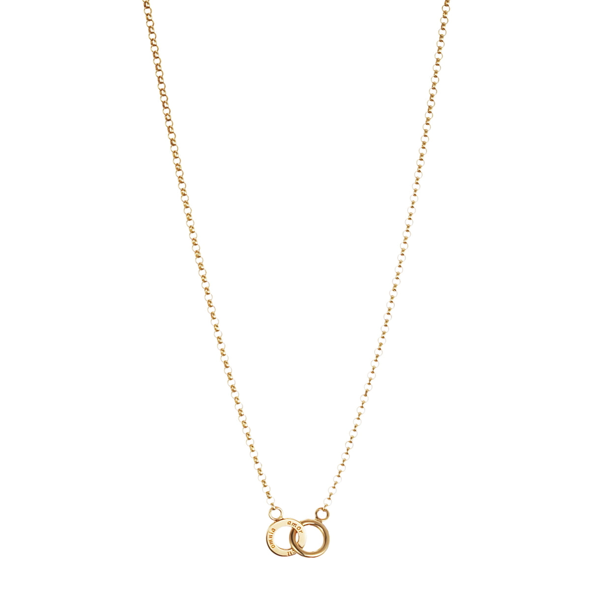 Mini Twosome Necklace Gold