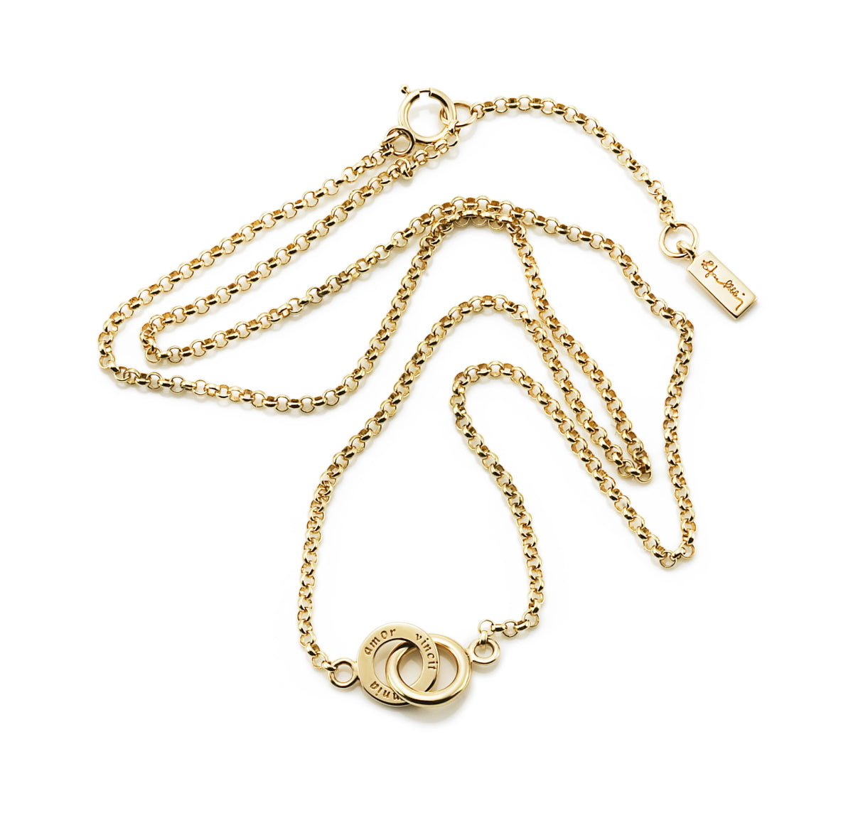 Mini Twosome Necklace Gold