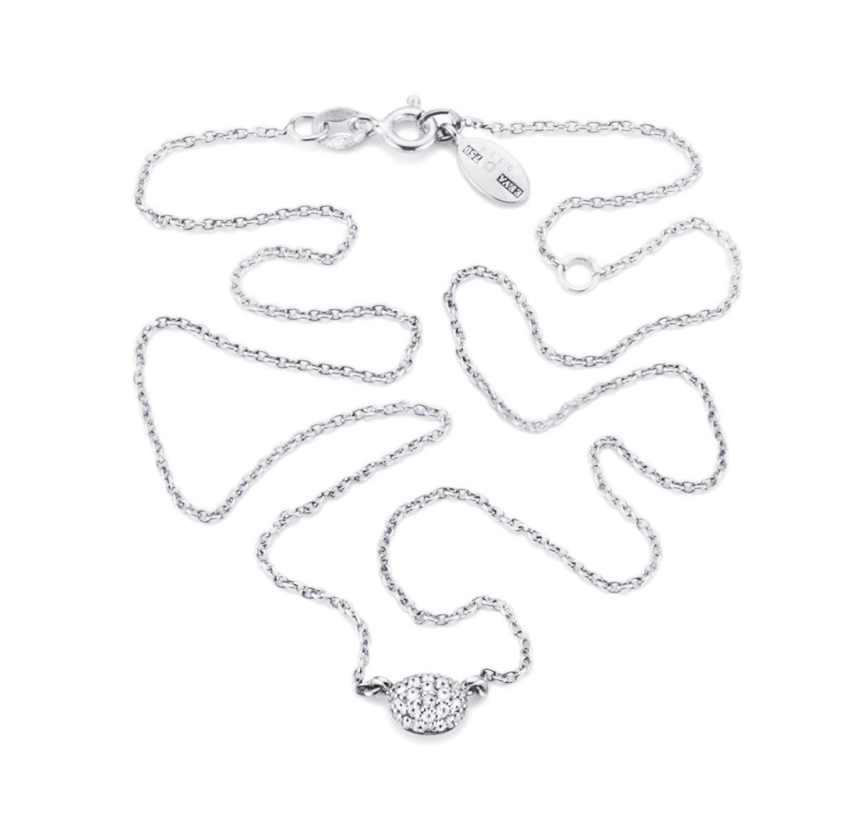 Love Bead Necklace Diamonds White Gold