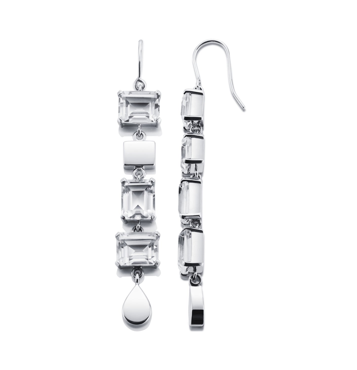 Efva Attling Crystal Fall Earrings Clear