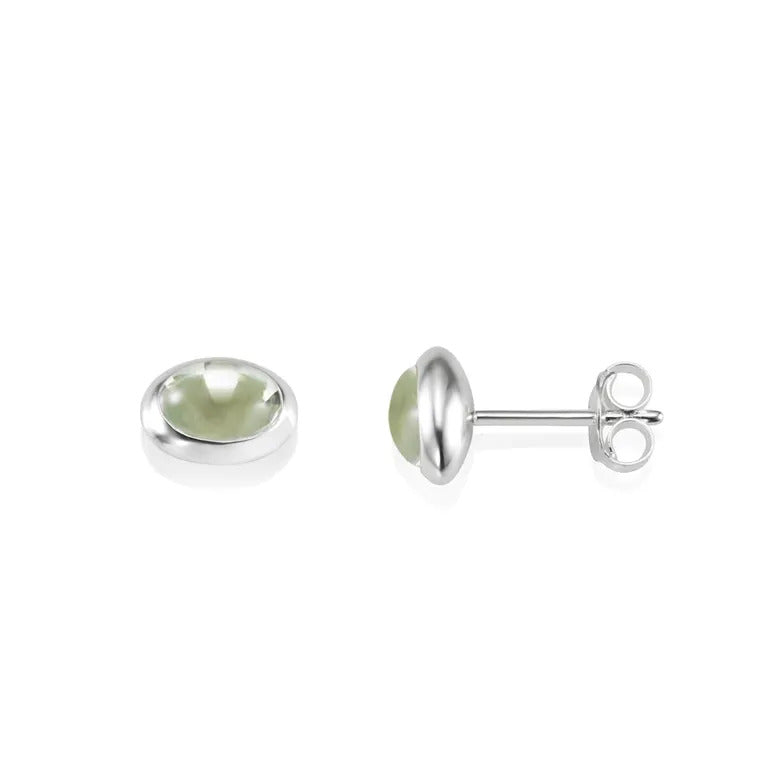 Love Bead Earrings Green Quartz