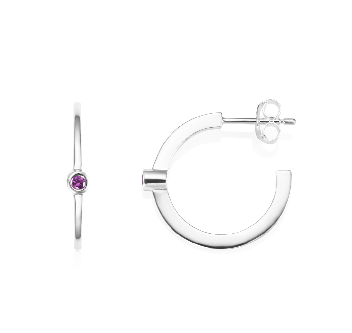 Efva Attling Micro Blink Hoop Earrings Sapphire