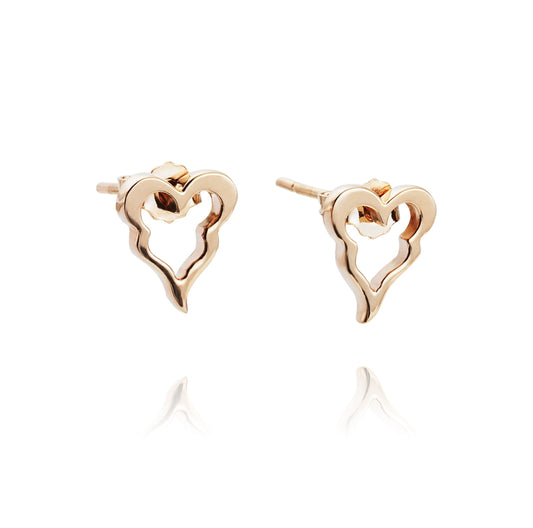 Efva Attling Crazy Heart Ear Gold