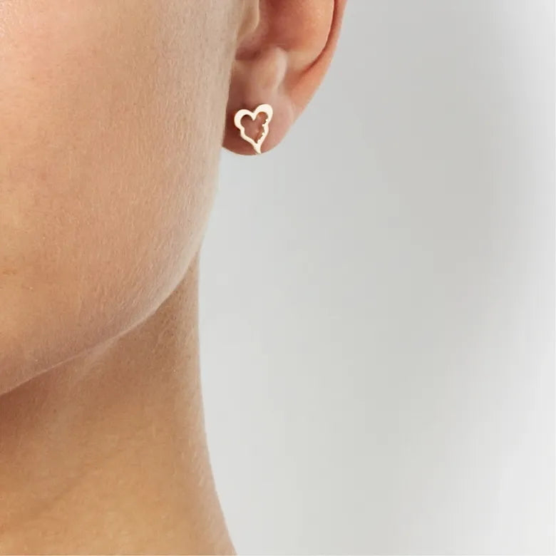 Crazy Heart Ear Gold