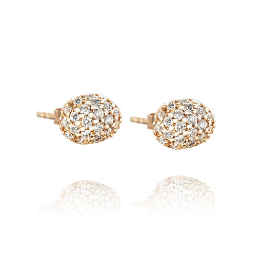 Efva Attling Love Bead Earrings Diamonds Gold