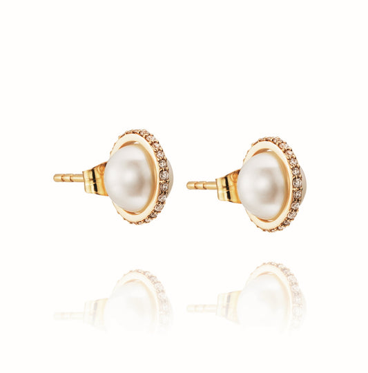 Efva Attling Day Pearl & Stars Earrings Gold