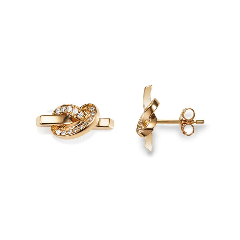 Love Knot & Stars Earrings Gold