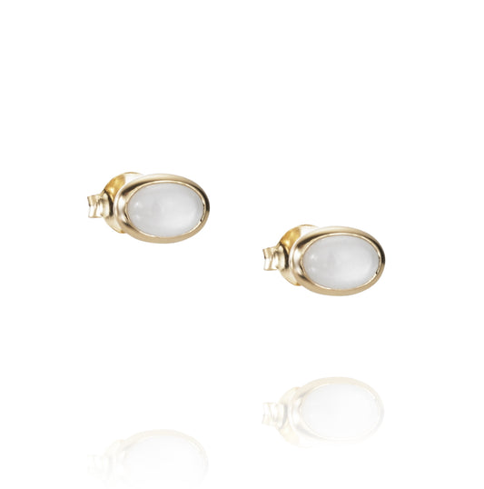 Efva Attling Love Bead Earrings Moonstone Gold