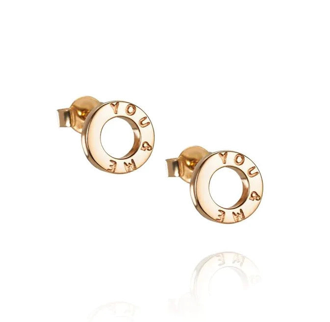 Mini Me You & Me Studs gold