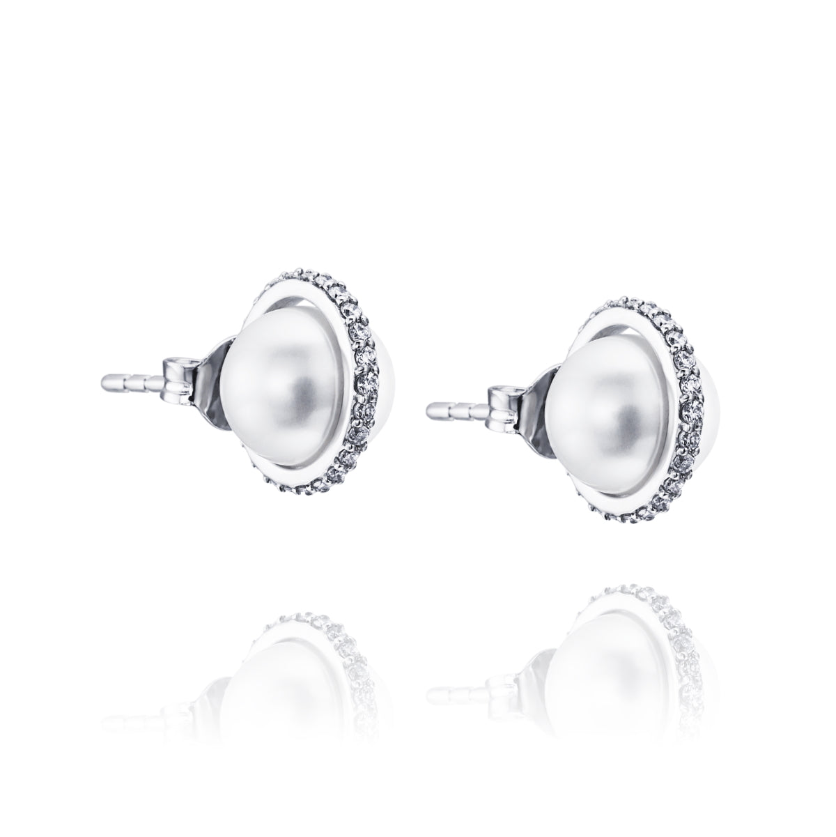 Efva Attling Day Pearl & Stars Earrings White Gold