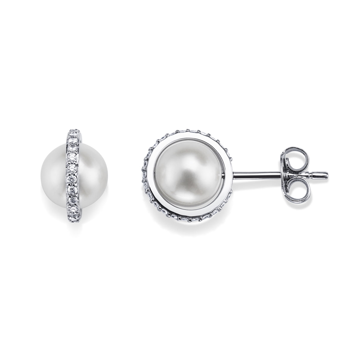 Efva Attling Day Pearl & Stars Earrings White Gold