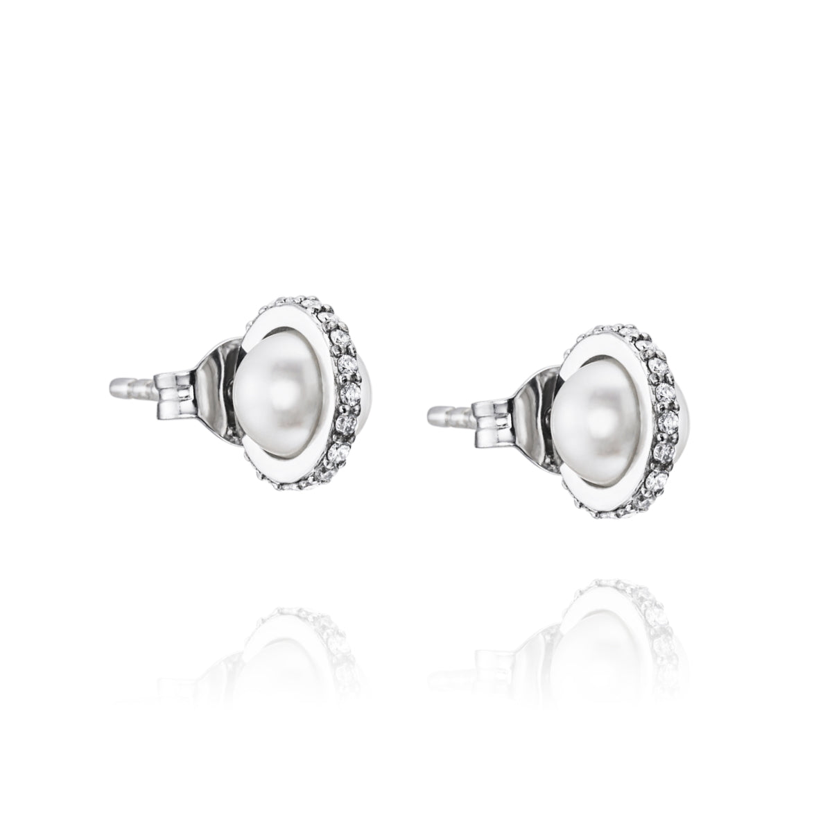 Efva Attling Little Day Pearl & Stars Studs White Gold