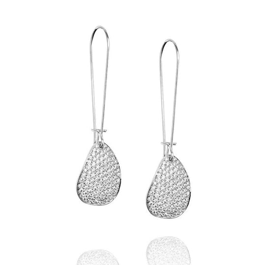 Efva Attling Little Rose Petal & Stars Earrings white gold