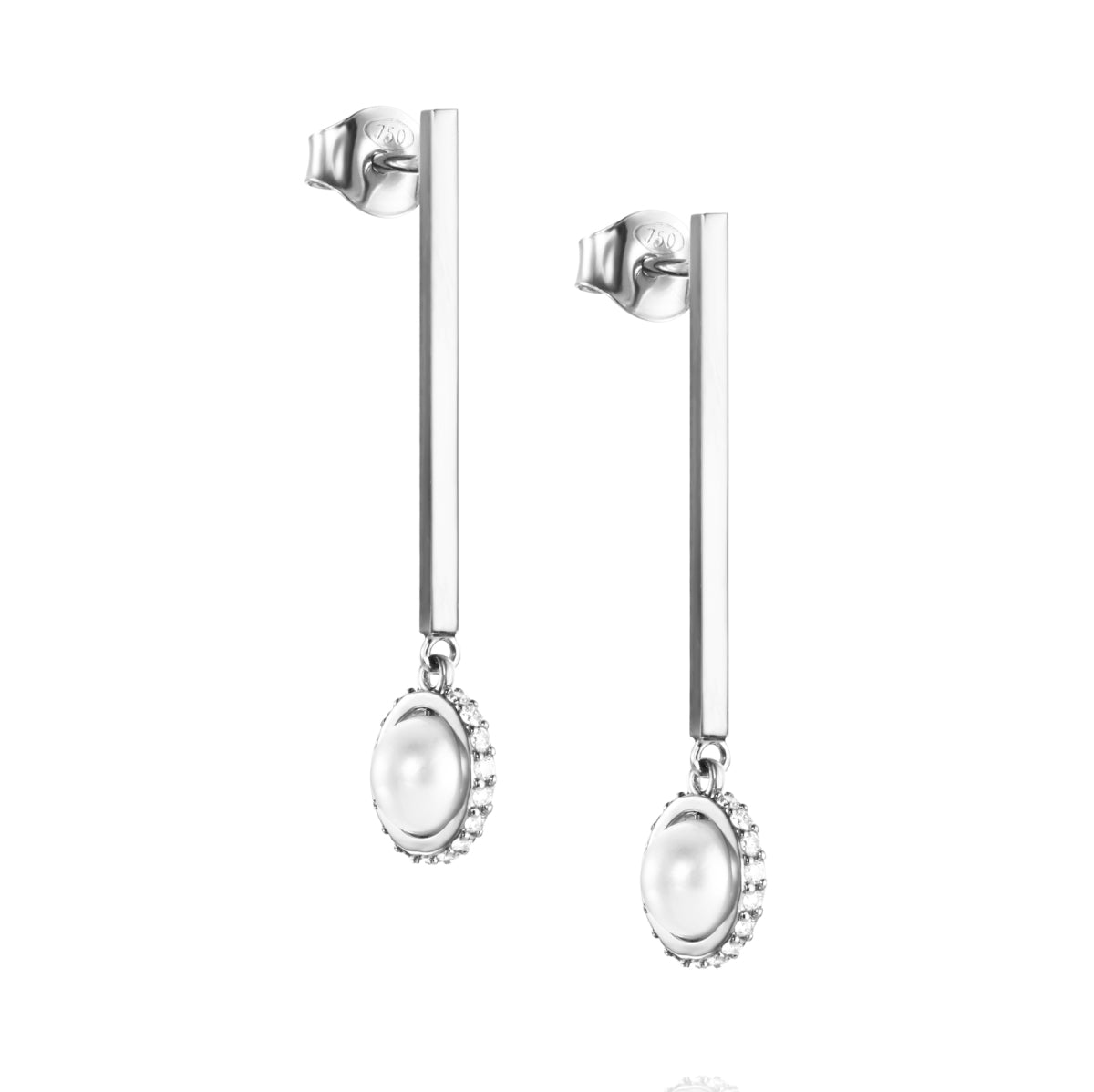 Efva Attling Little Day Pearl & Stars Earrings White Gold