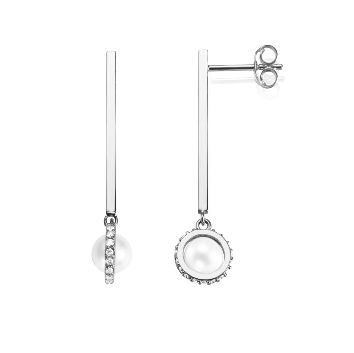 Efva Attling Little Day Pearl & Stars Earrings White Gold