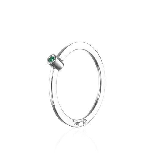 Efva Attling Micro Blink Ring Emerald