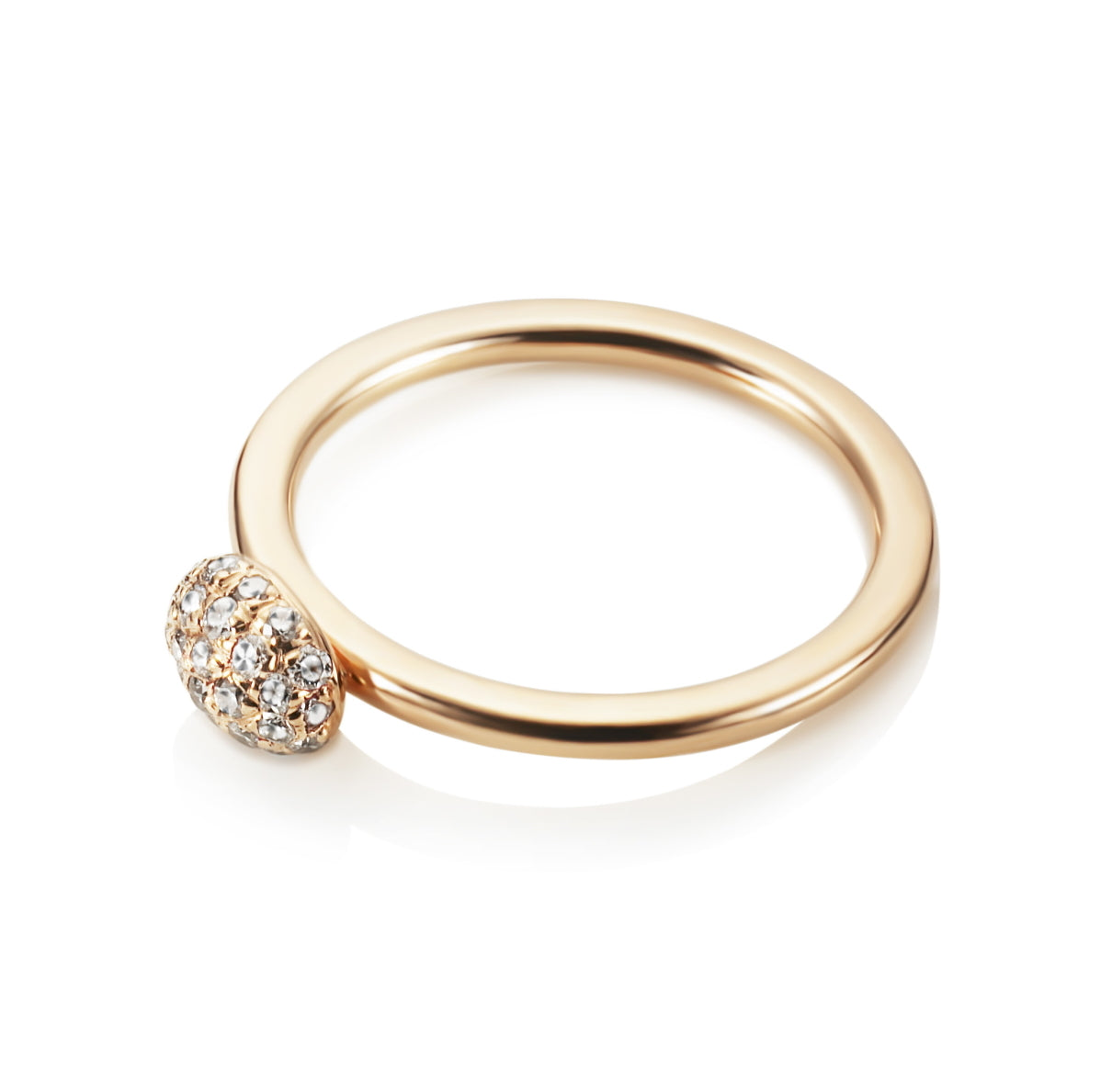 Love Bead Ring Diamonds Gold