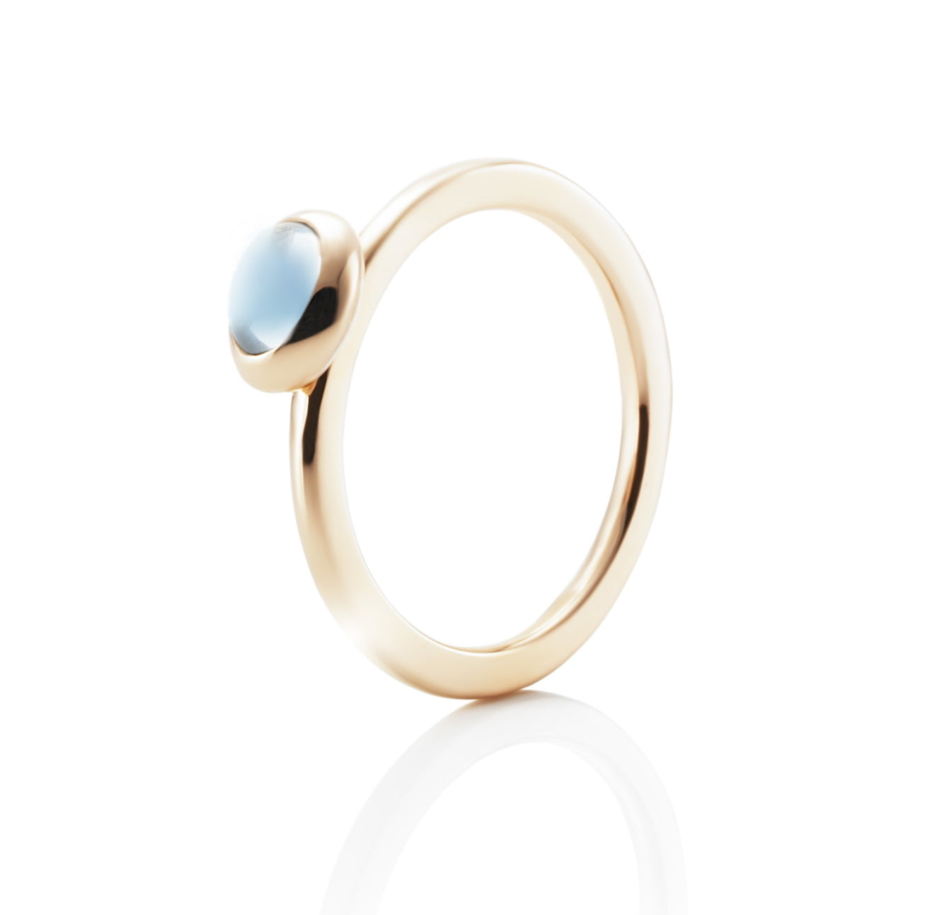 Love Bead Ring Topaz Gold