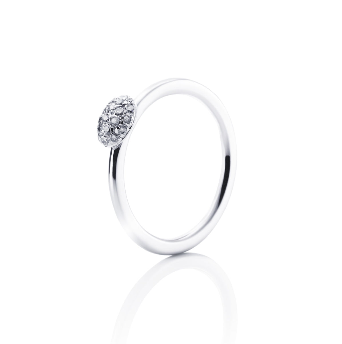 Love Bead Ring Diamonds White Gold