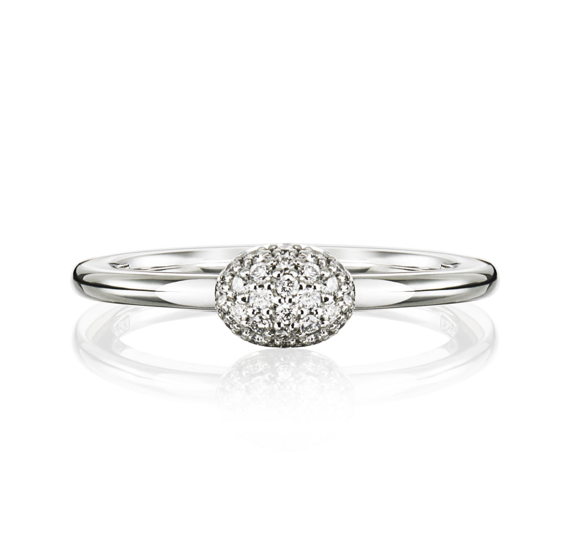 Love Bead Ring Diamonds White Gold