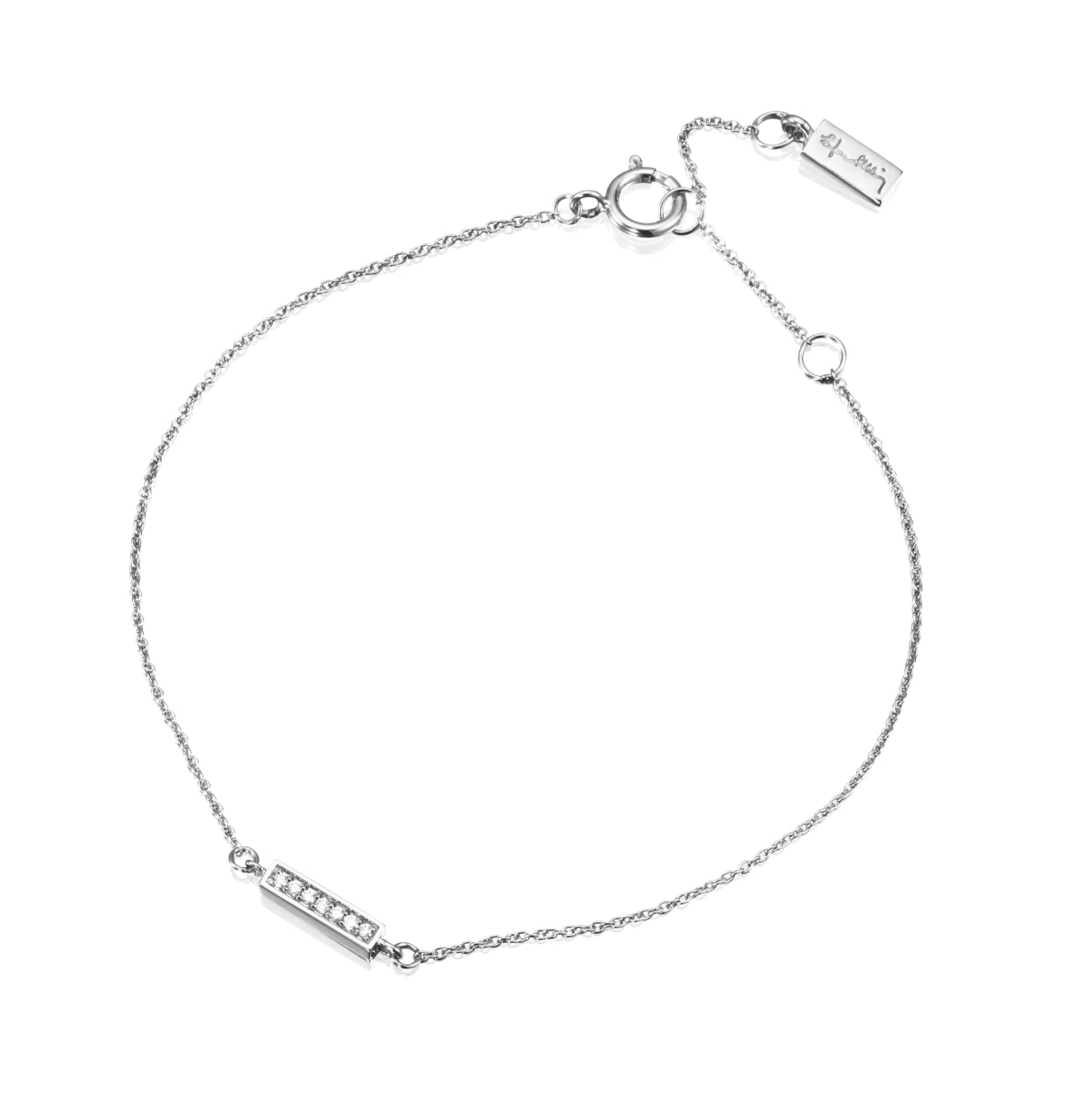 Thin Stars Bracelet White Gold