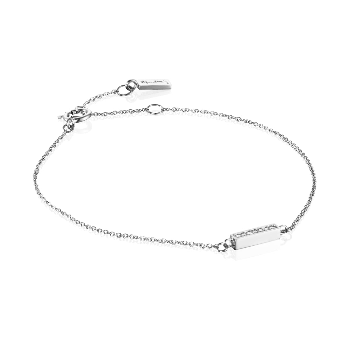 Thin Stars Bracelet White Gold